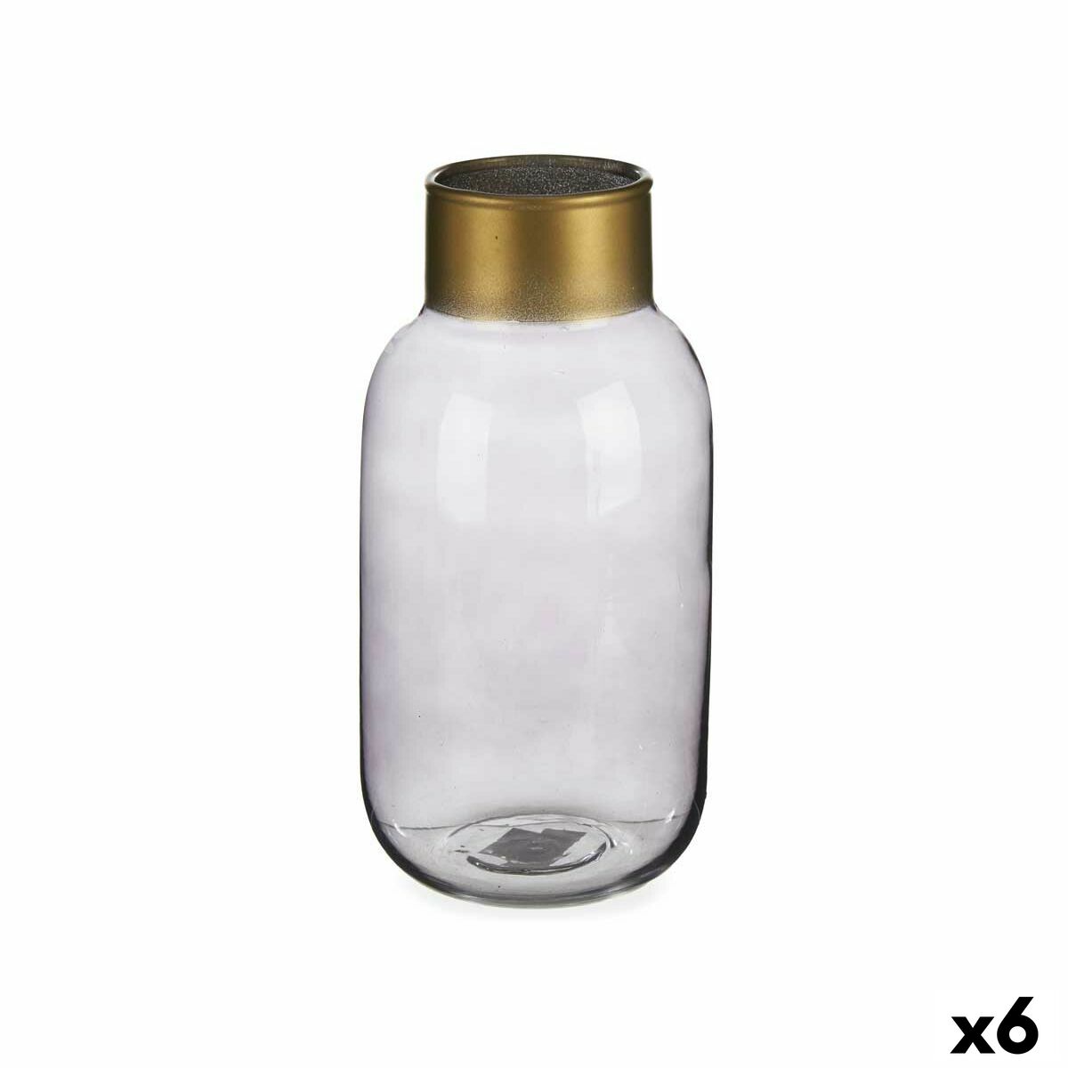 Vas Grå Gyllene Glas 11,5 x 24 x 11,5 cm (6 antal)