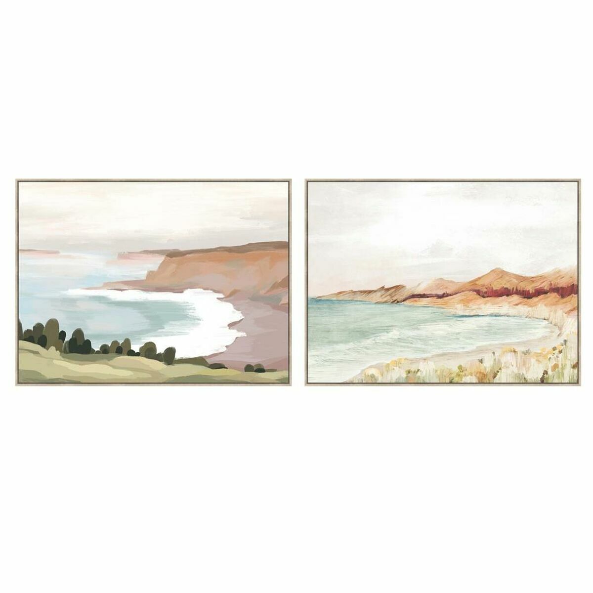 Tavla DKD Home Decor Strand 120 x 4 x 90 cm Cottage (2 antal) - 2