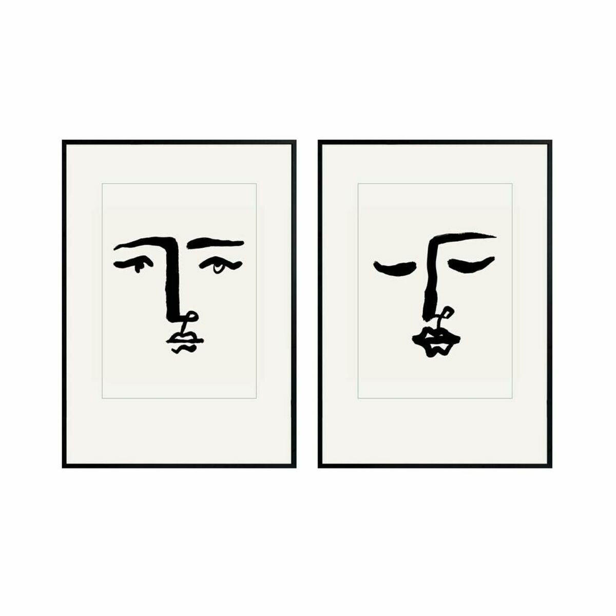 Tavla DKD Home Decor Abstrakt 60 x 4 x 80 cm Modern (2 antal)