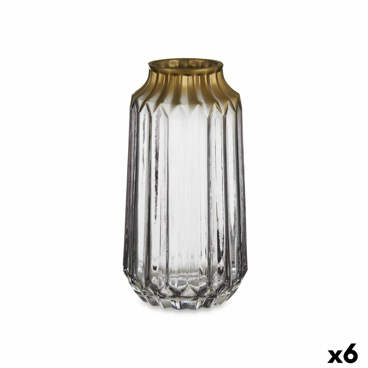 Vas Grå Glas 13 x 23,5 x 13 cm (6 antal)