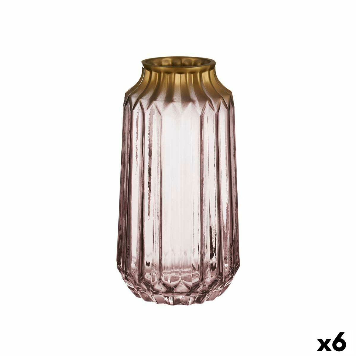 Vas Rosa Glas 13 x 23,5 x 13 cm (6 antal)