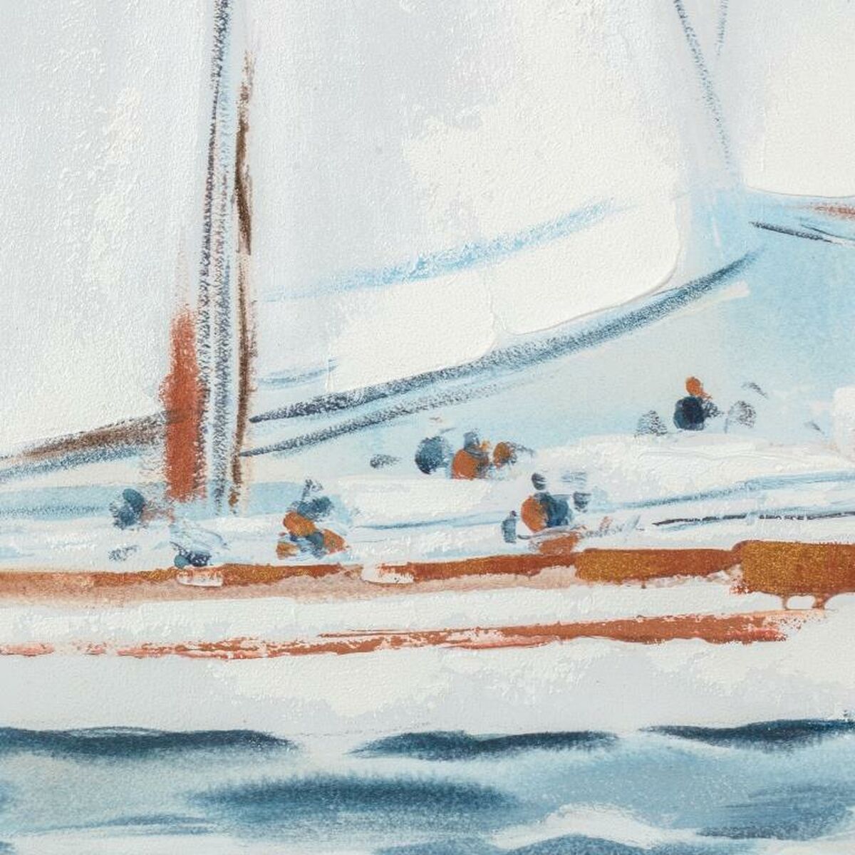 Kanvas DKD Home Decor 90 x 3,5 x 120 cm 90 x 3,7 x 120 cm Segelbåtar Medelhavs (2 antal) - 3