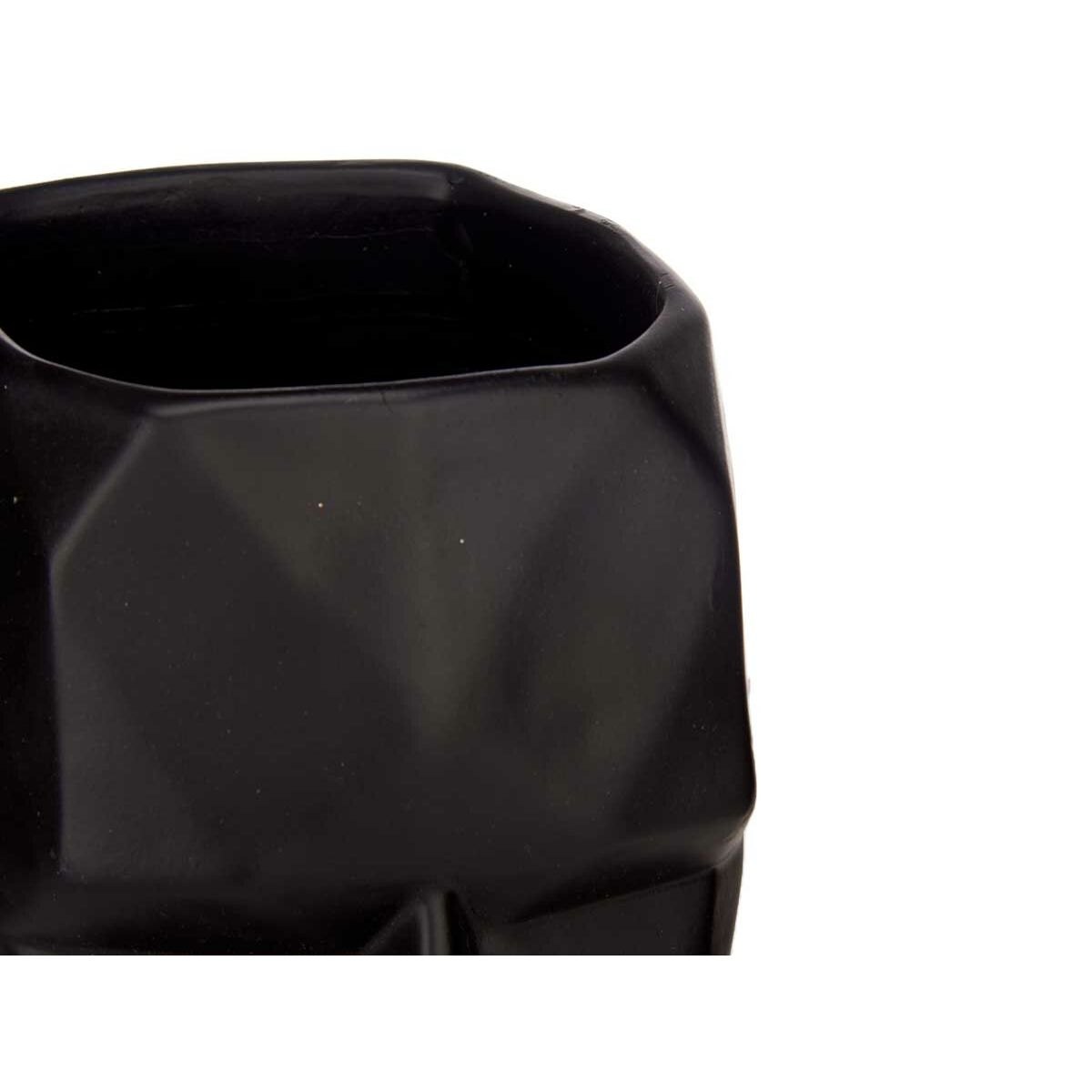 Vas 3D Ansikte Svart Polyresin 12 x 24,5 x 16 cm (4 antal) - 2