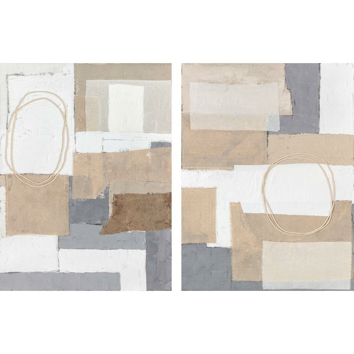 Kanvas DKD Home Decor 120 x 3,7 x 90 cm Abstrakt Modern (2 antal) - 4