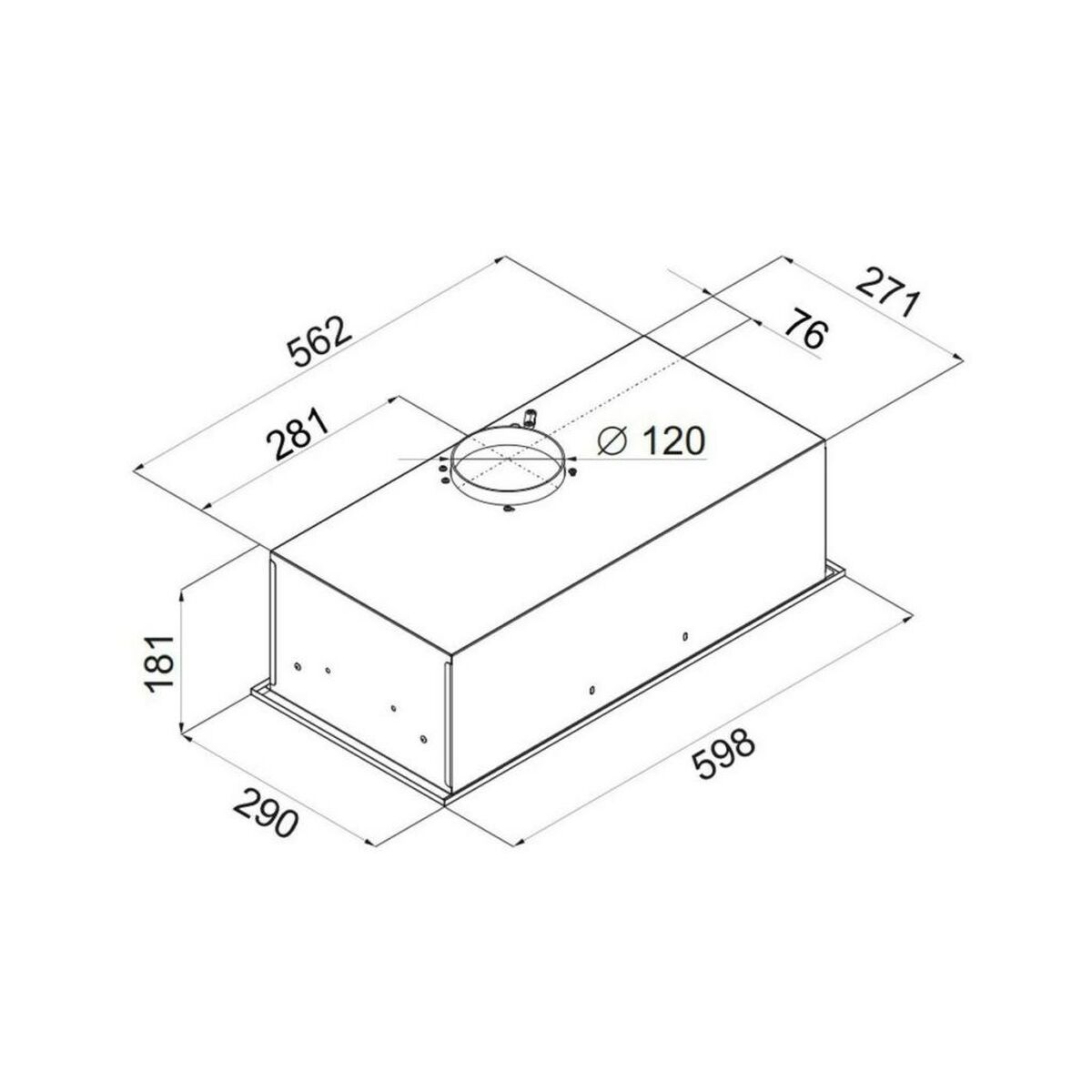 Konventionell fläkt Ciarko SL-BOX Svart - 2