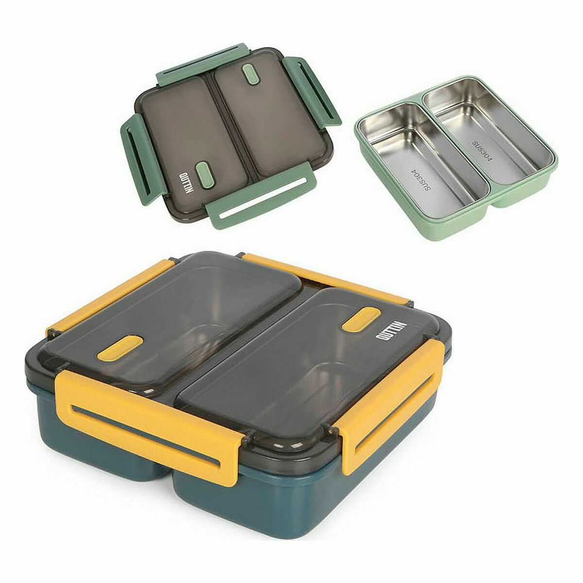 Hermetisk matlåda ThermoSport Double Stål Plast 19,8 x 19,8 x 6,3 cm