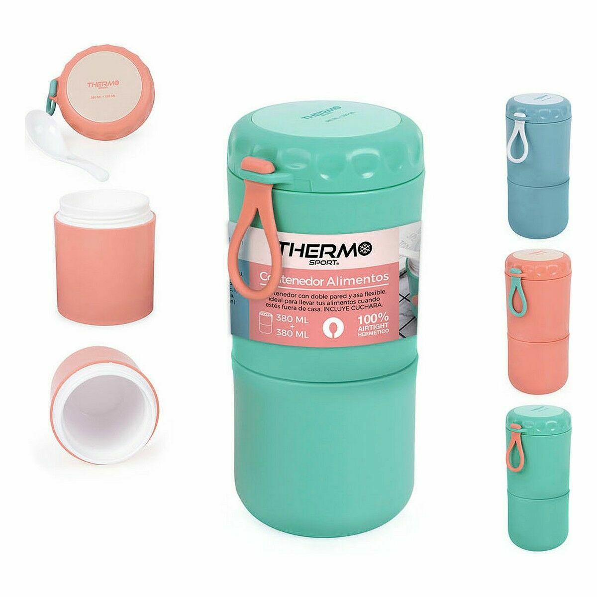 Termos för mat ThermoSport Double 380 ml + 380 ml 10,5 x 9,5 x 21 cm - 2