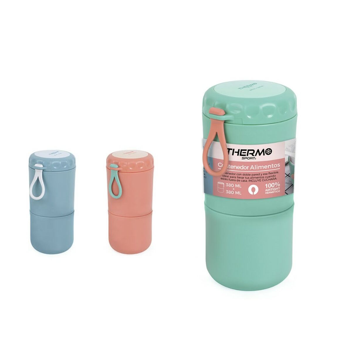 Termos för mat ThermoSport Double 380 ml + 380 ml 10,5 x 9,5 x 21 cm
