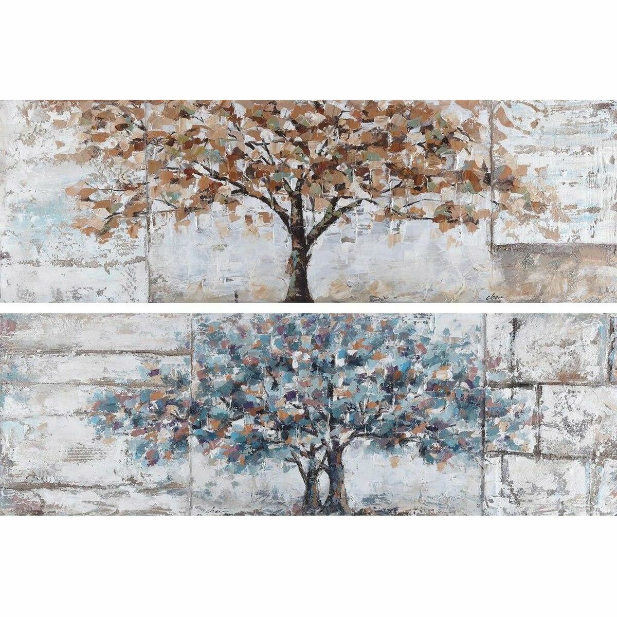 Tavla DKD Home Decor 150 x 3,5 x 50 cm Träd Traditionell (2 antal) - 2