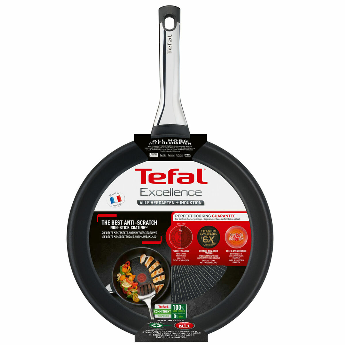 Stekpanna Tefal EXCELLENCE 32CM Svart Aluminium Stål Ø 32 cm