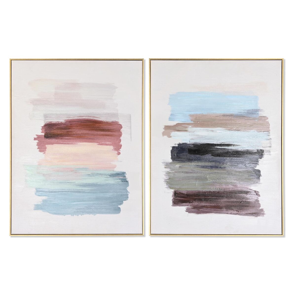Tavla DKD Home Decor 60 x 3,5 x 80 cm Abstrakt Urban (2 antal)