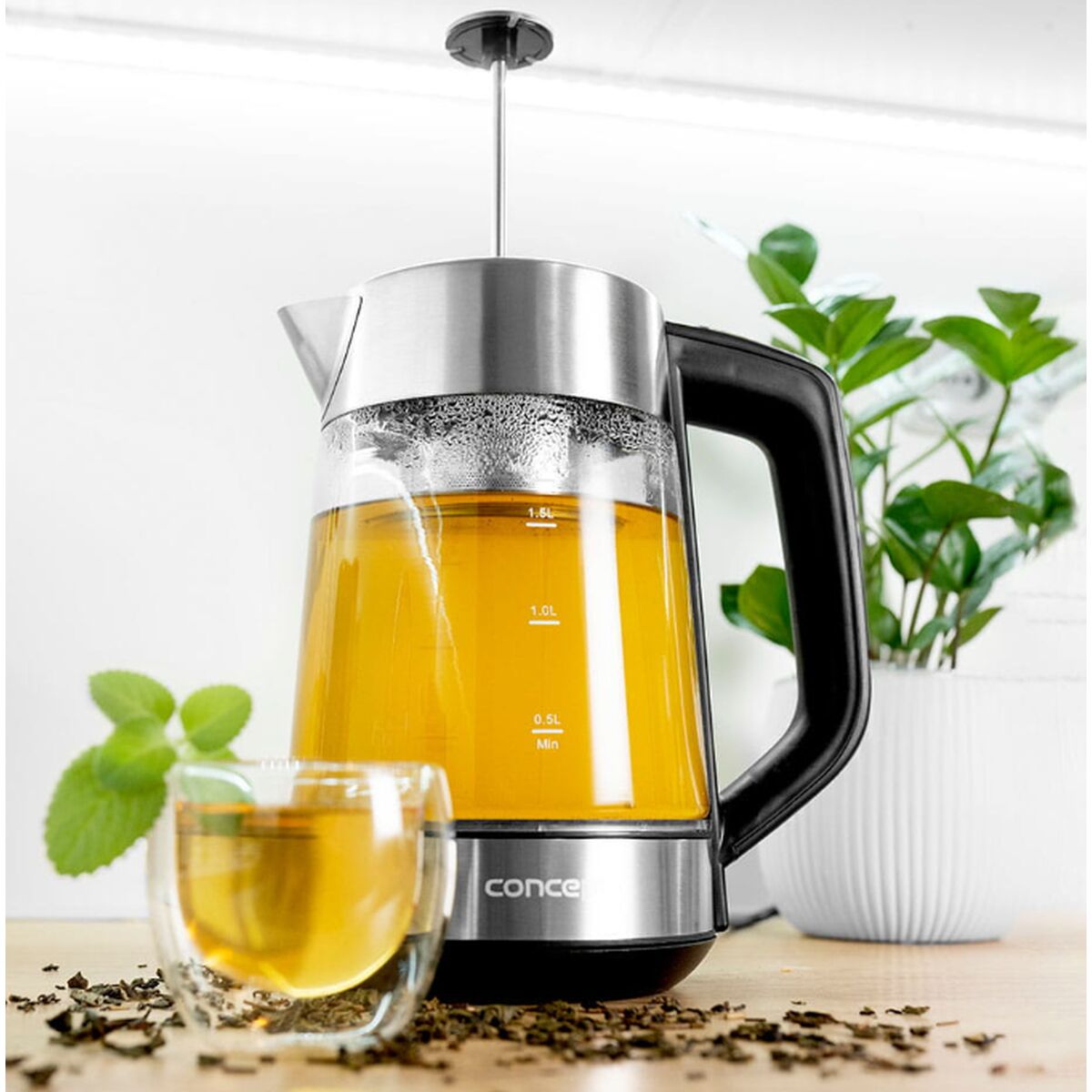 Vattenkokare Concept RK4190  Svart Transparent 2200 W 1,7 L - 2