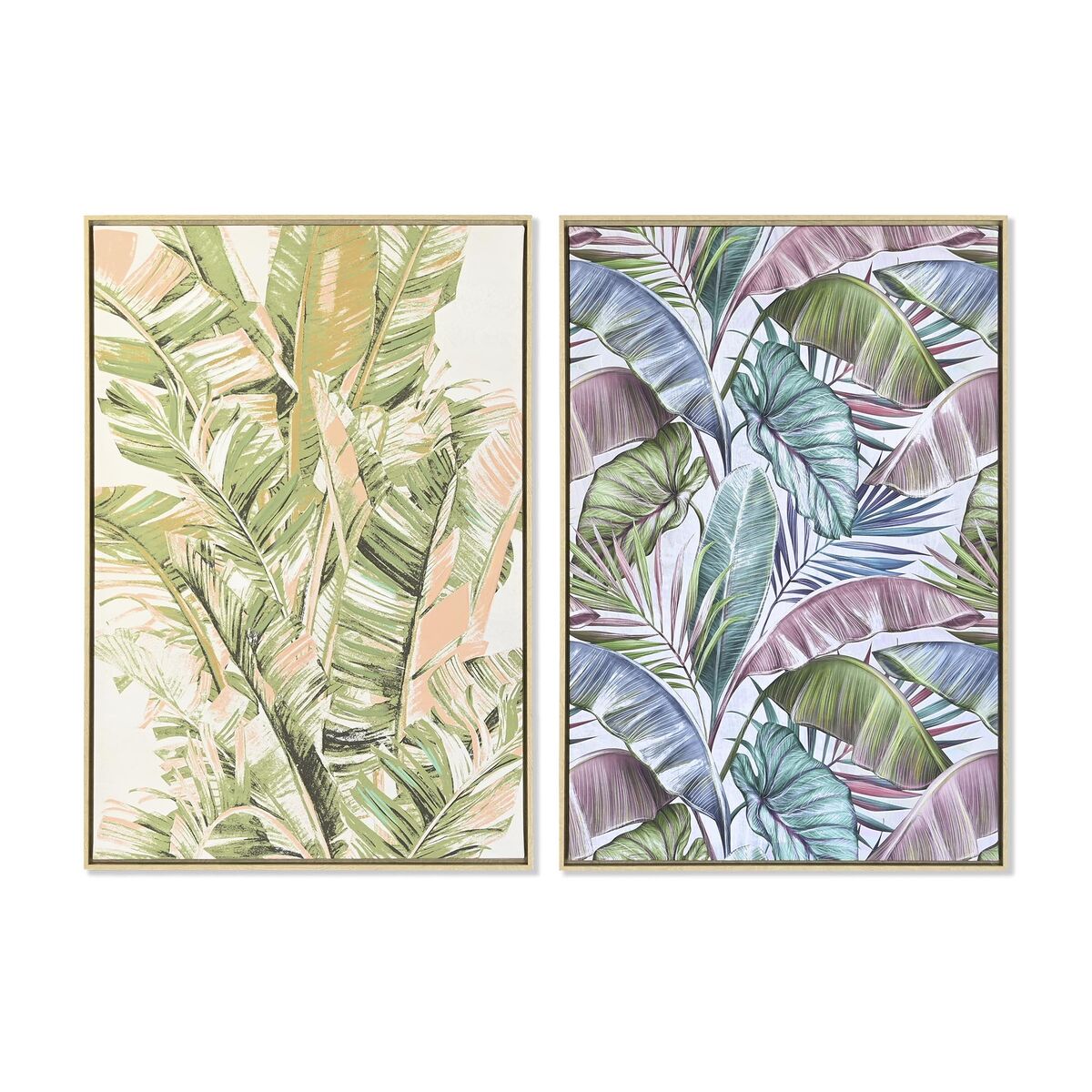 Tavla DKD Home Decor 84 x 4,5 x 123 cm Palmer Tropiskt (2 antal) - 4