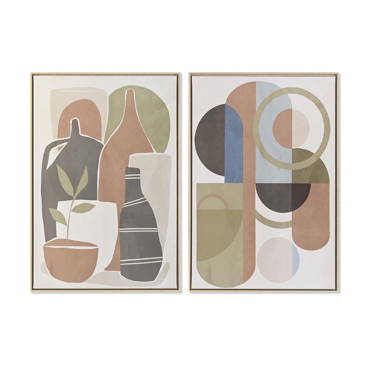 Tavla DKD Home Decor 84 x 4,5 x 123 cm Abstrakt Skandinavisk (2 antal)