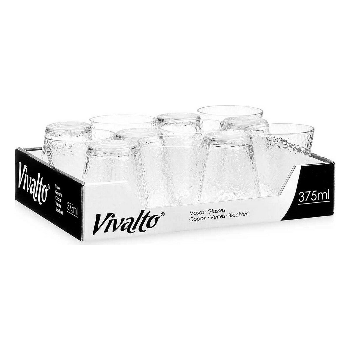 Glas Tår Transparent Glas 375 ml (24 antal) - 2