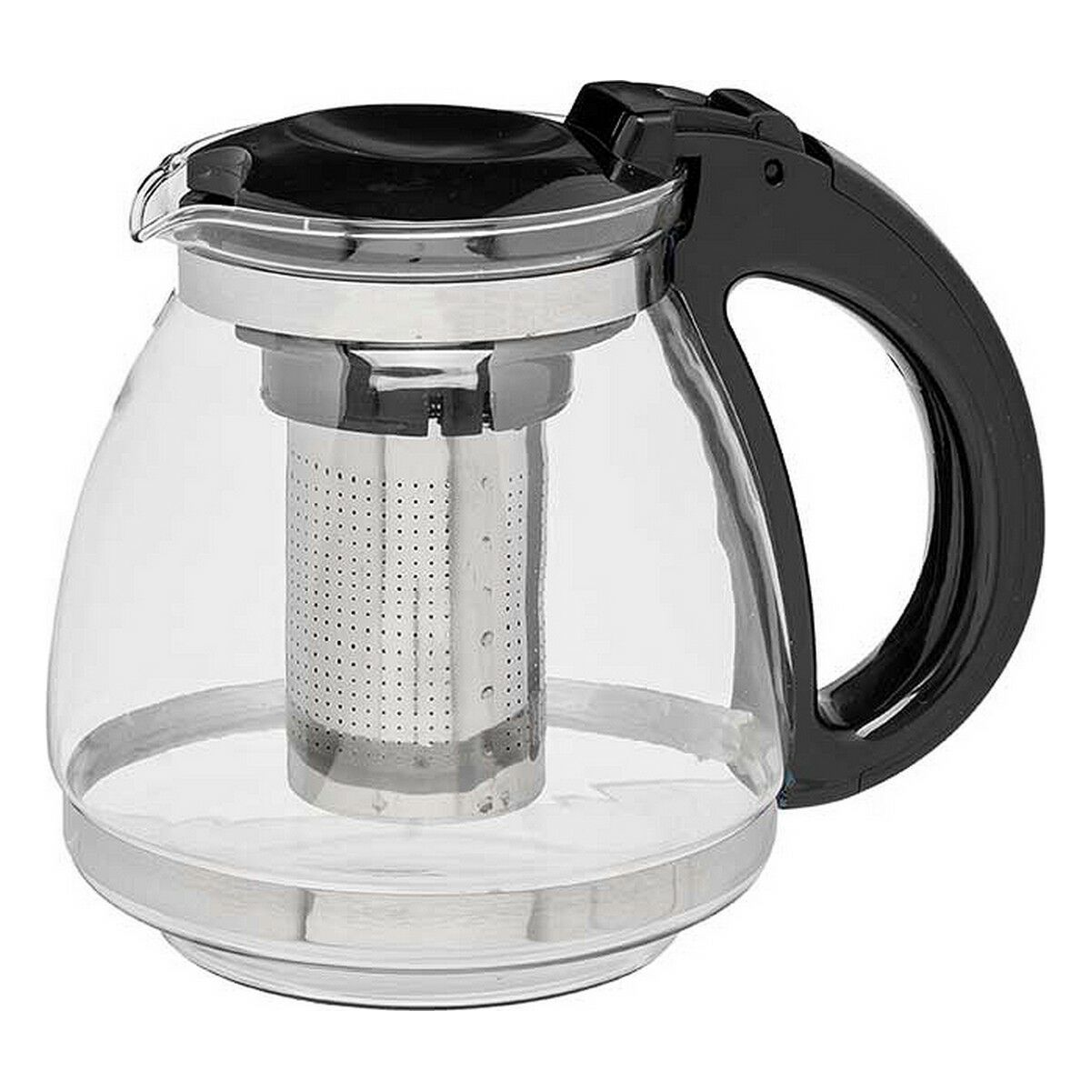 Tekanna Transparent Svart Plast Glas 1,5 L (6 antal) - 2
