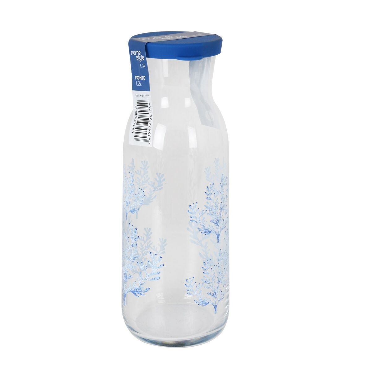 Glasflaska Home Style Living Coral Med lock 1,2 L