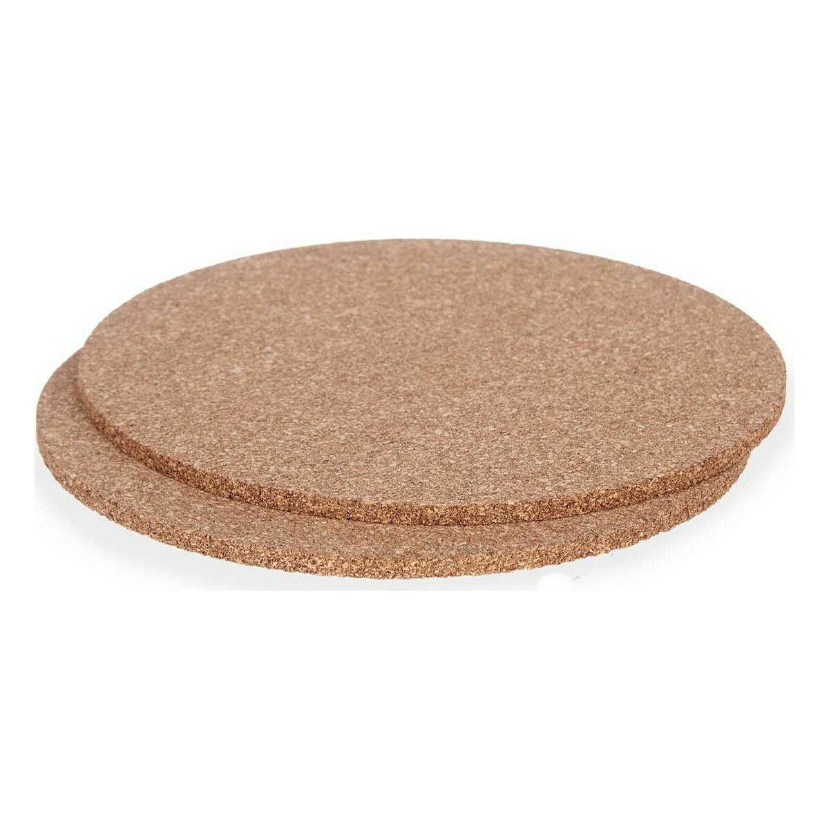 Set Bordsunderlägg 18 x 0,5 x 18 cm Naturell Kork (12 antal) - 2