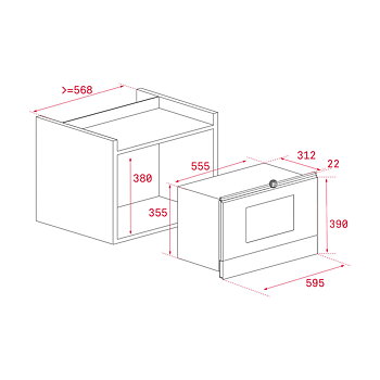 Mikrovågsugnen Teka ML 8220 BIS Grå 1200 W 22 L