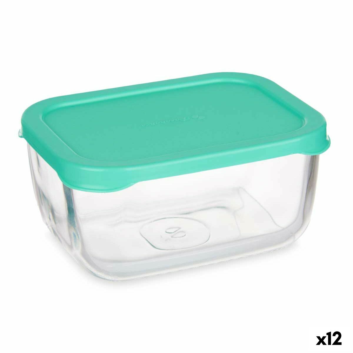 Lunchlåda SNOW BOX Grön Transparent Glas Polyetylen 420 ml (12 antal)