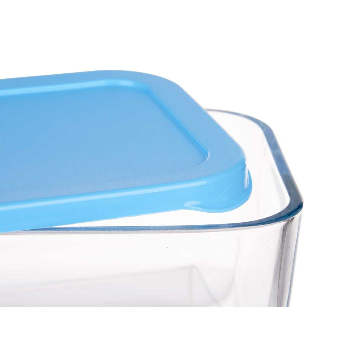Lunchlåda SNOW BOX Blå Transparent Glas Polyetylen 790 ml (12 antal) - 2