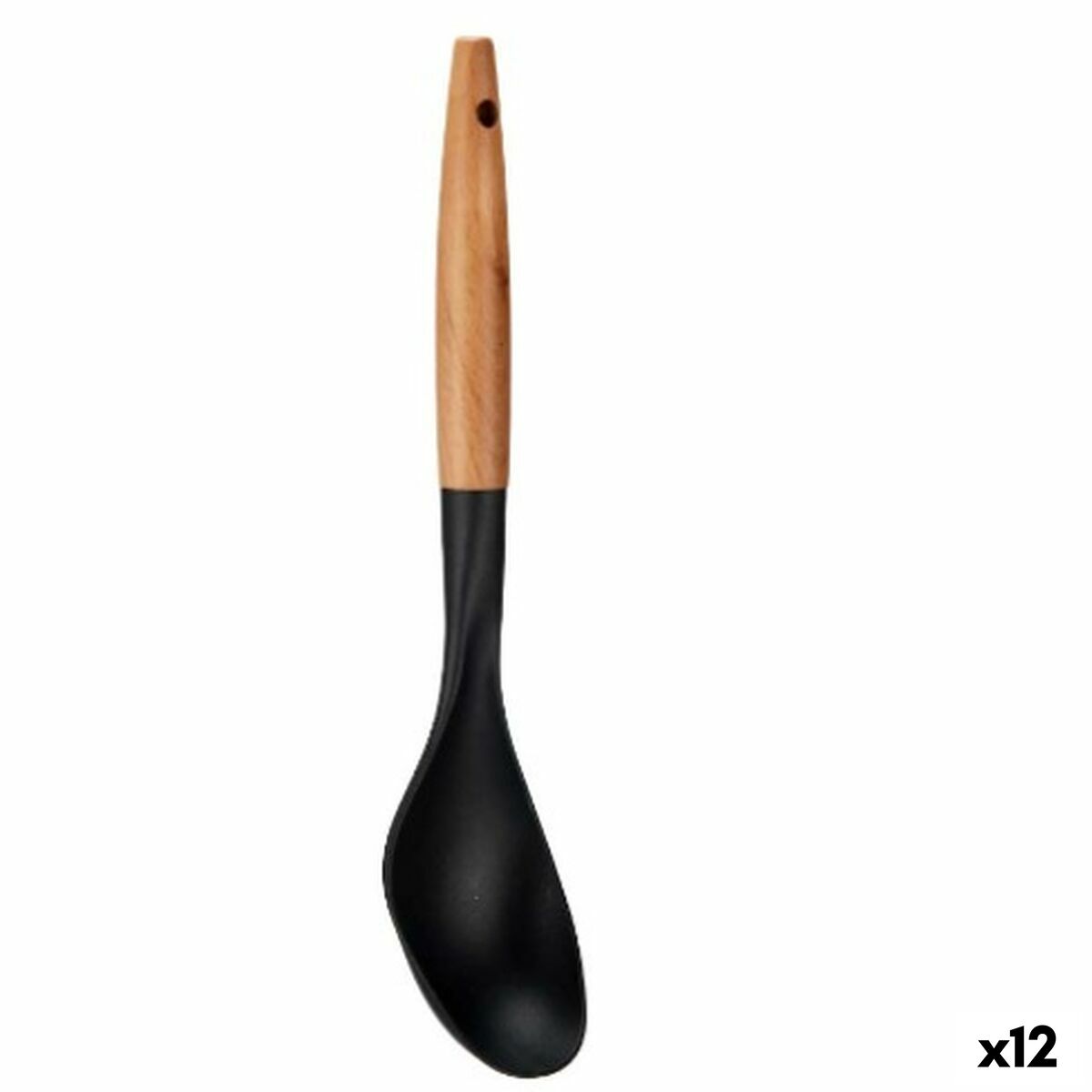Slev Svart Naturell Trä 7 x 33,5 x 3,5 cm (12 antal)