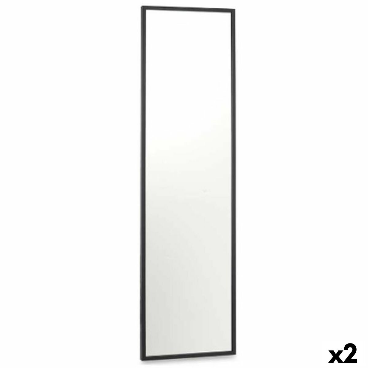 Väggspegel Svart Trä MDF 40 x 142,5 x 3 cm (2 antal)
