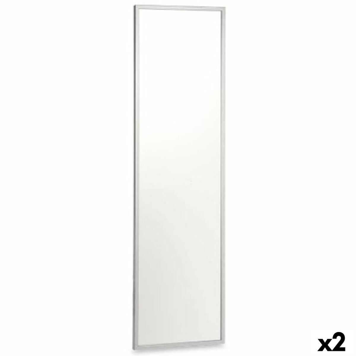 Väggspegel Silvrig Trä MDF 40 x 142,5 x 3 cm (2 antal)