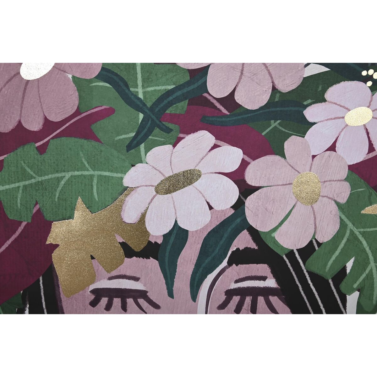 Tavla DKD Home Decor 103 x 4,5 x 143 cm Virágok Skandinavisk (2 antal) - 3