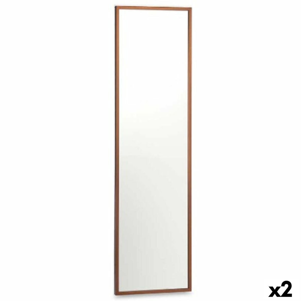 Väggspegel Brons Trä MDF 40 x 142,5 x 3 cm (2 antal)