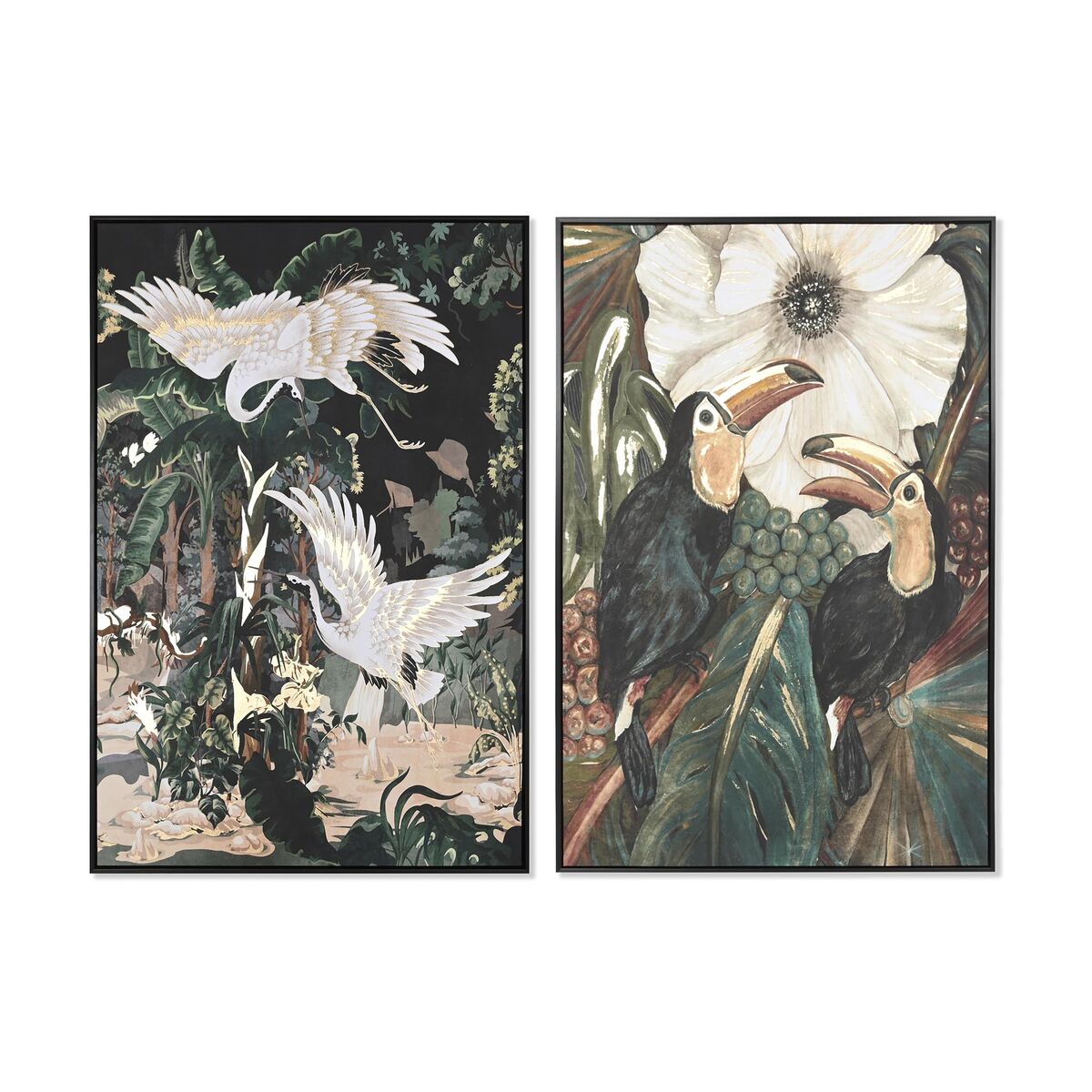 Tavla DKD Home Decor Tropiskt 83 x 4,5 x 122,5 cm 83 x 4,5 x 123 cm (2 antal)
