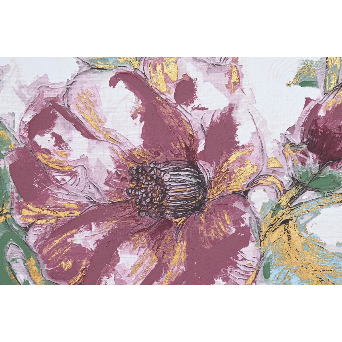 Tavla DKD Home Decor 83 x 4,5 x 83 cm Tropiskt Löv av en växt (2 antal) - 3