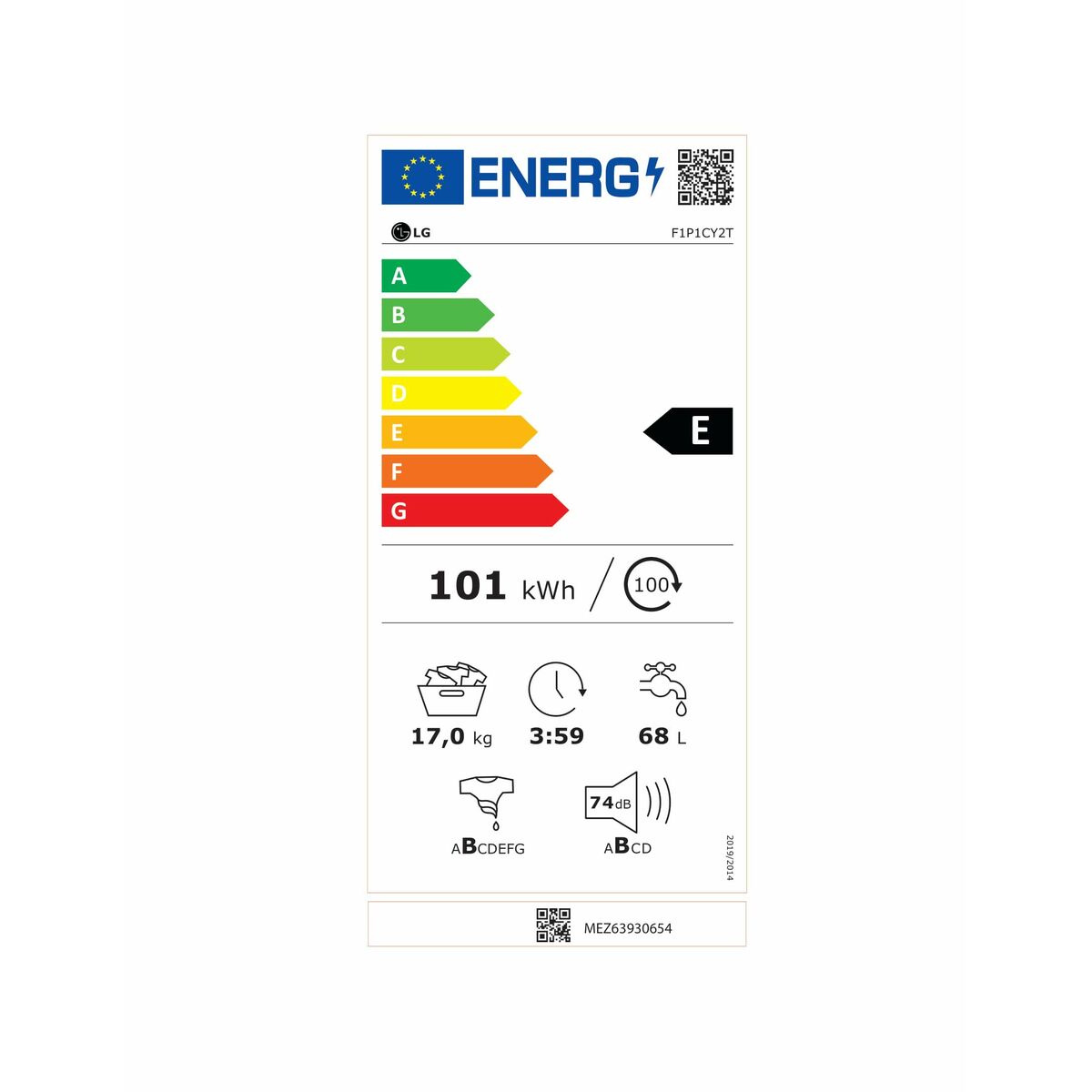 Tvättmaskin LG F1P1CY2T 17 kg 1100 rpm - 2
