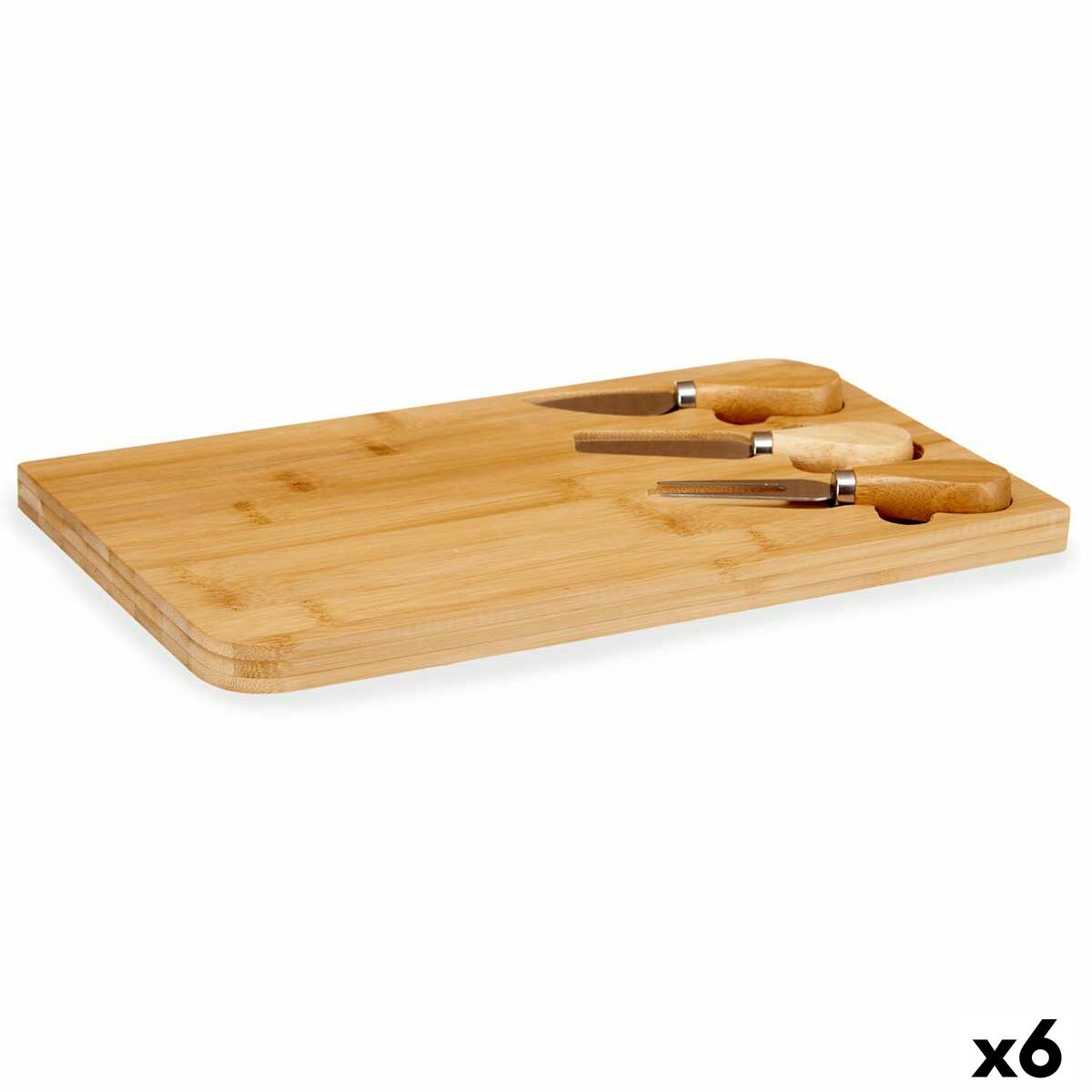 Ostbricka Set Bambu 34 x 1,8 x 19 cm (6 antal)
