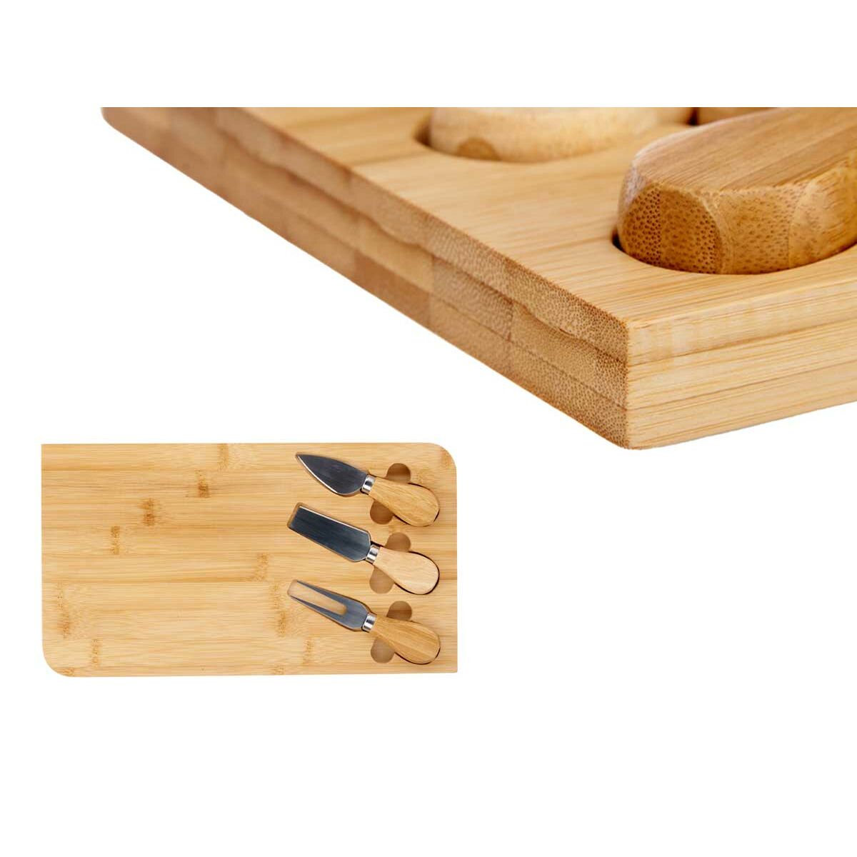 Ostbricka Set Bambu 34 x 1,8 x 19 cm (6 antal) - 2
