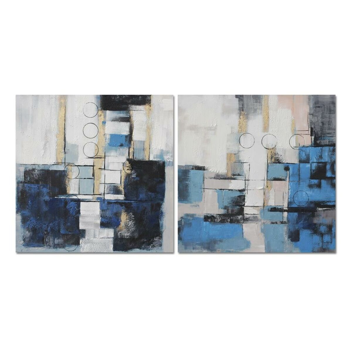 Tavla DKD Home Decor Abstrakt Modern 100 x 2,8 x 100 cm (2 antal)