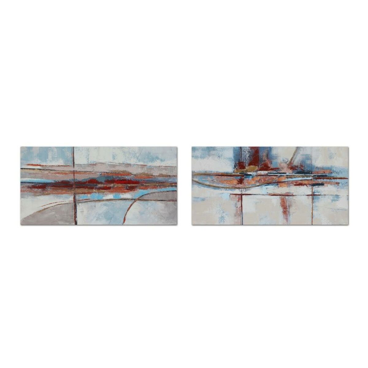 Tavla DKD Home Decor 140 x 2,8 x 70 cm Abstrakt Modern (2 antal) - 4