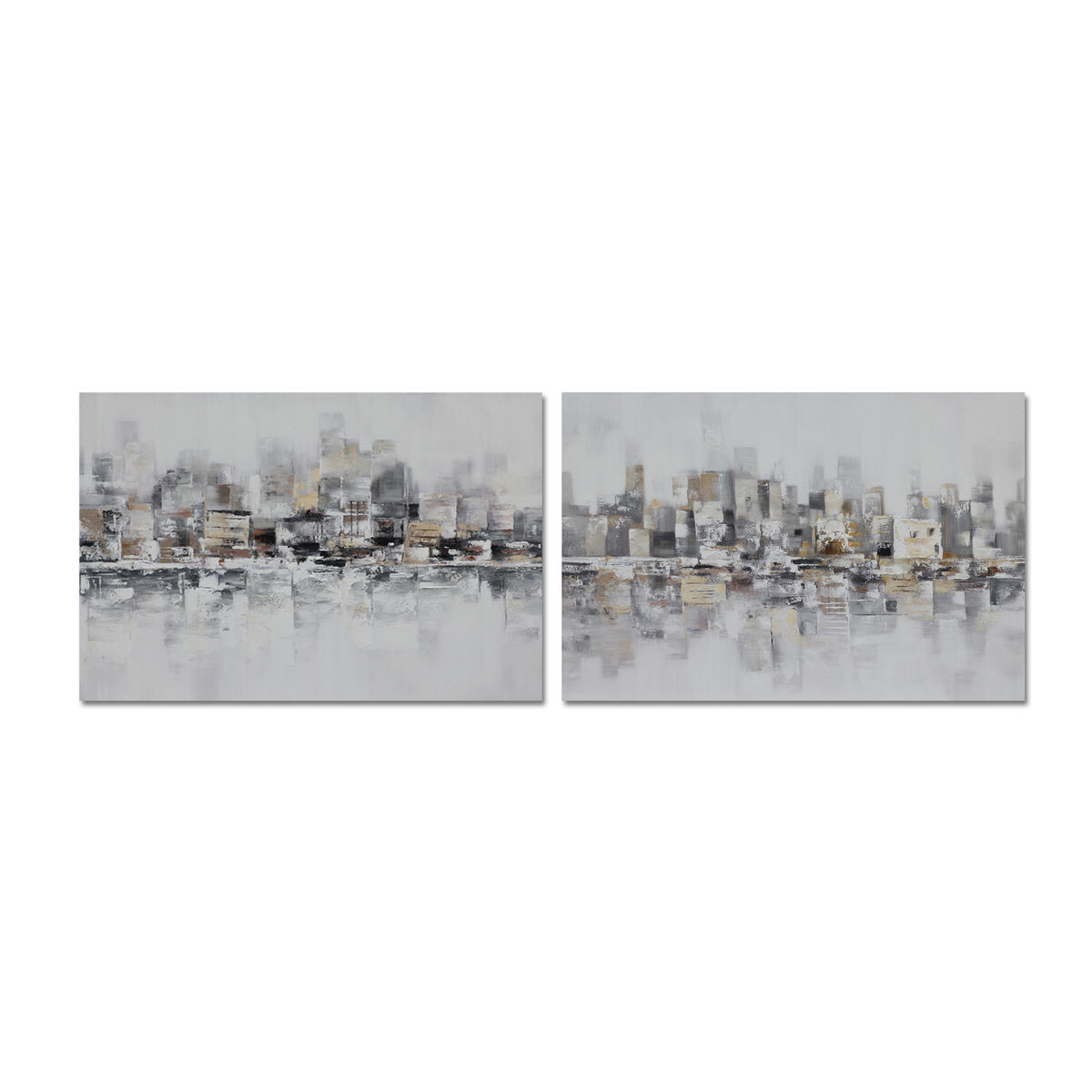 Tavla DKD Home Decor 120 x 2,8 x 80 cm Abstrakt Loft (2 antal) - 4
