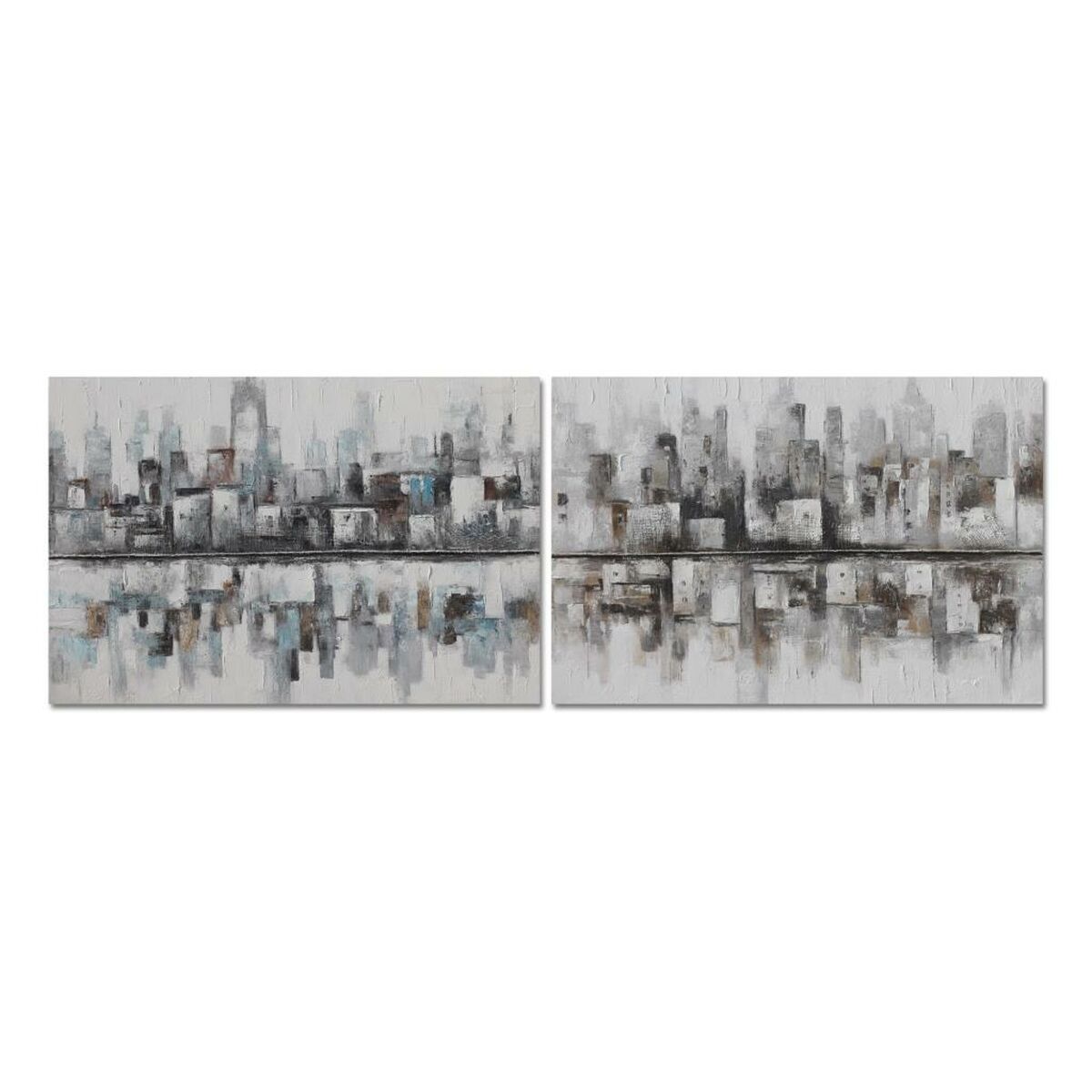Tavla DKD Home Decor 120 x 2,8 x 80 cm Abstrakt Loft (2 antal) - 4