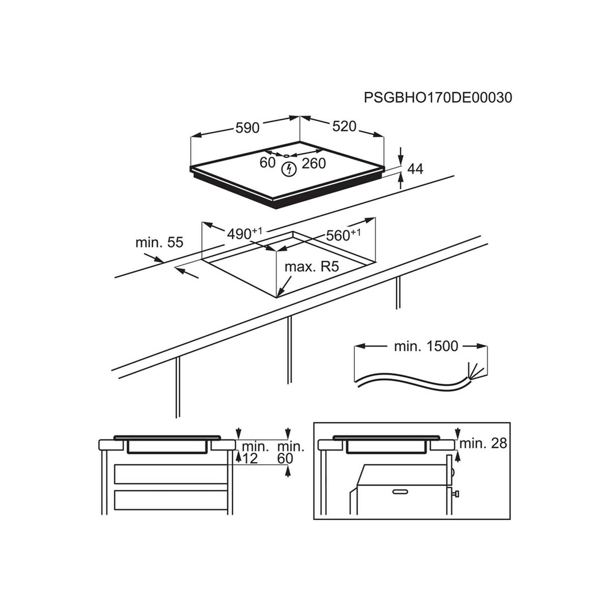 Induktionshäll Electrolux EIS62443 60 cm 7200 W - 2