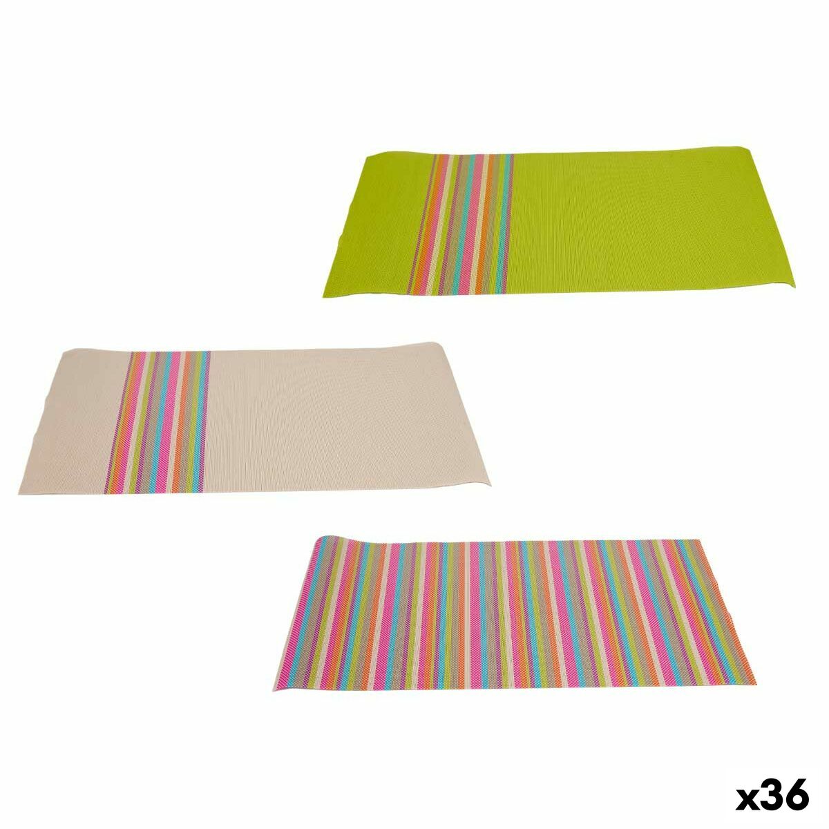Bordsunderlägg Ränder 45 x 30 x 0,1 cm (36 antal)