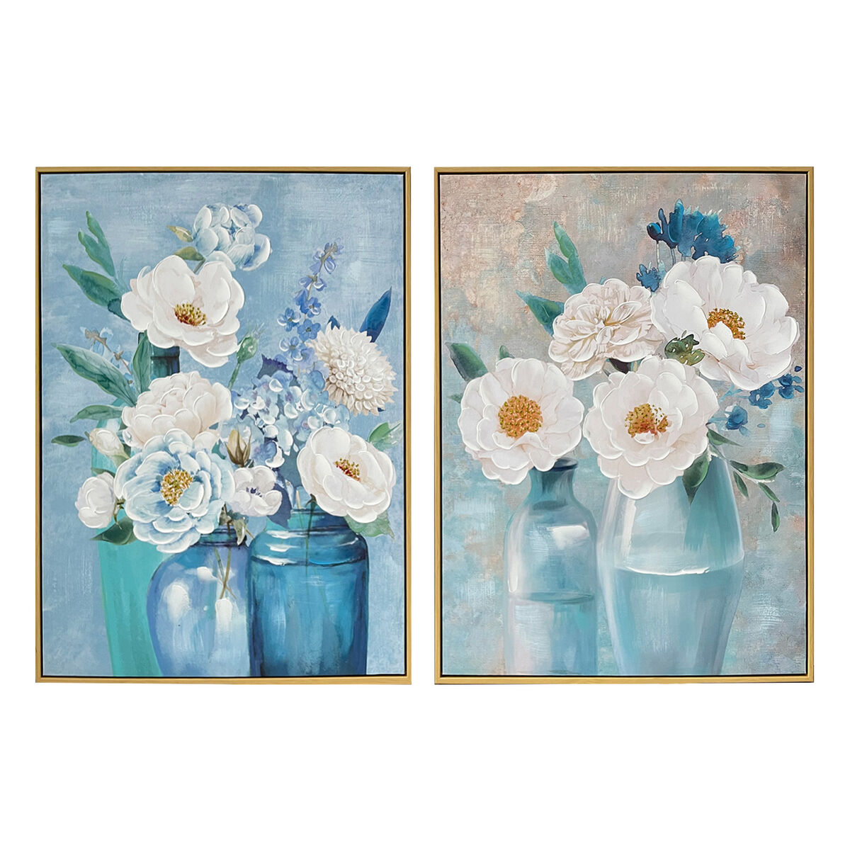 Kanvas DKD Home Decor 60 x 3,5 x 80 cm Vas Shabby Chic (2 antal)