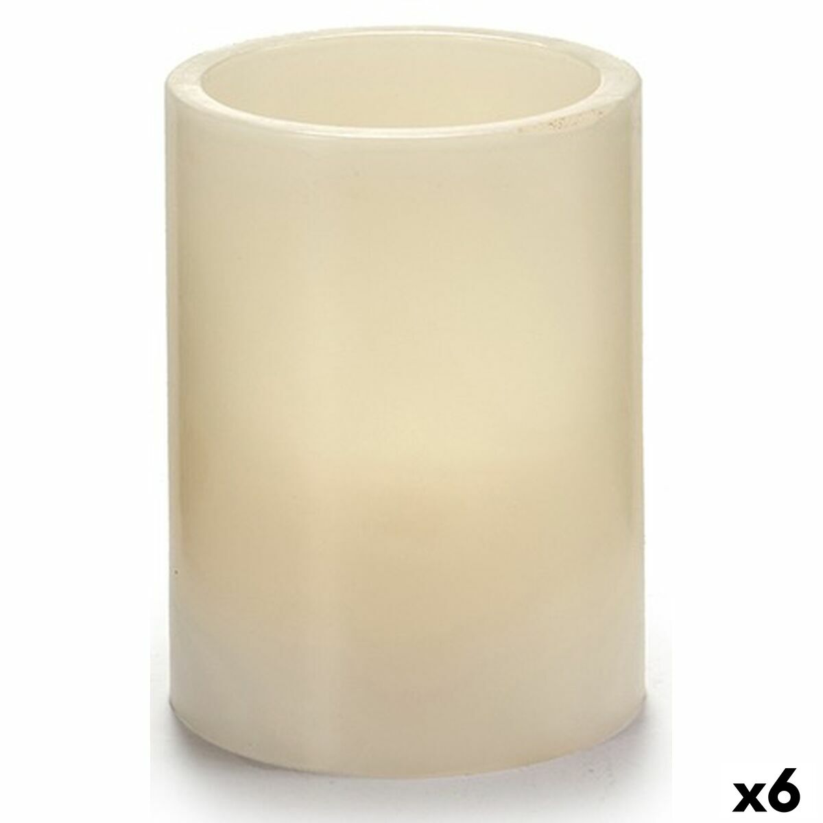 LED Ljus Kräm 7,5 x 10 x 7,5 cm (6 antal)