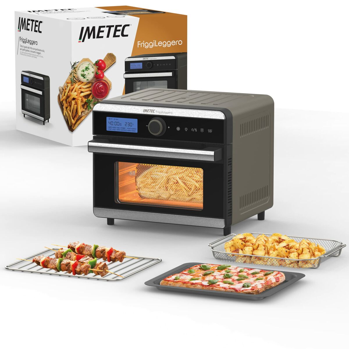 Oljefri Fritös IMETEC FRIGGI LEGGERO Svart Grå 1550 W