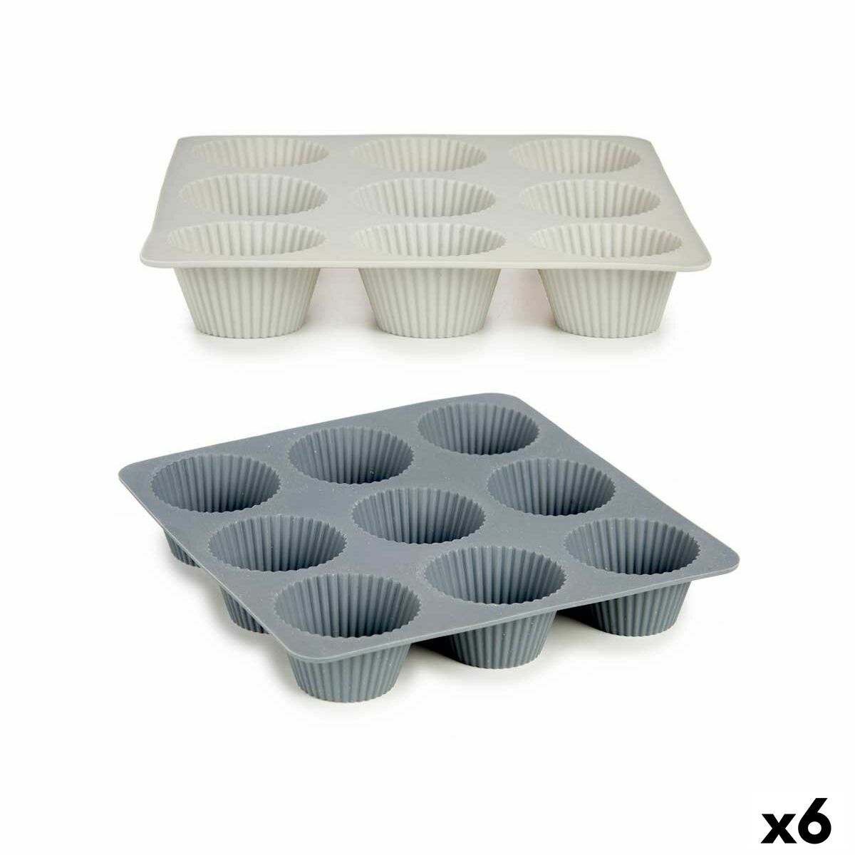 Bakform Magdalenas 22 x 3 x 22 cm (6 antal)