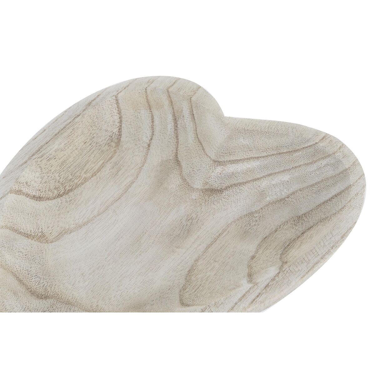 Snacksbricka DKD Home Decor Ljusbrun Naturell Hjärta Tropiskt 35 x 24 x 4 cm - 7