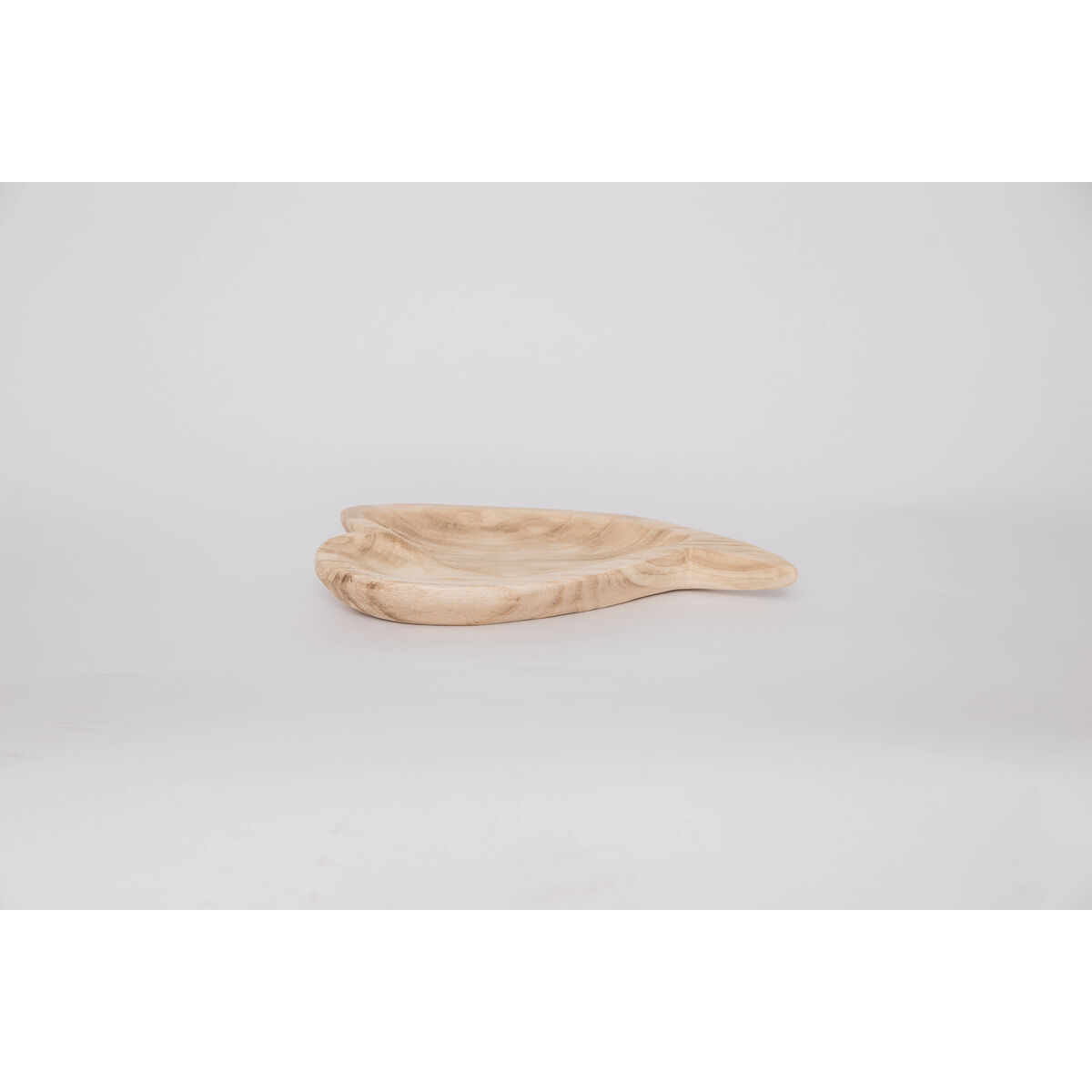 Snacksbricka DKD Home Decor Ljusbrun Naturell Hjärta Tropiskt 35 x 24 x 4 cm - 3