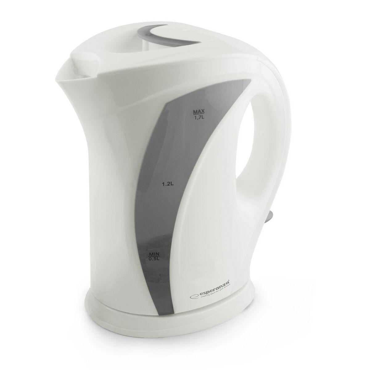 Vattenkokare Esperanza EKK018E  Vit Grå Plast 2200 W 1,7 L