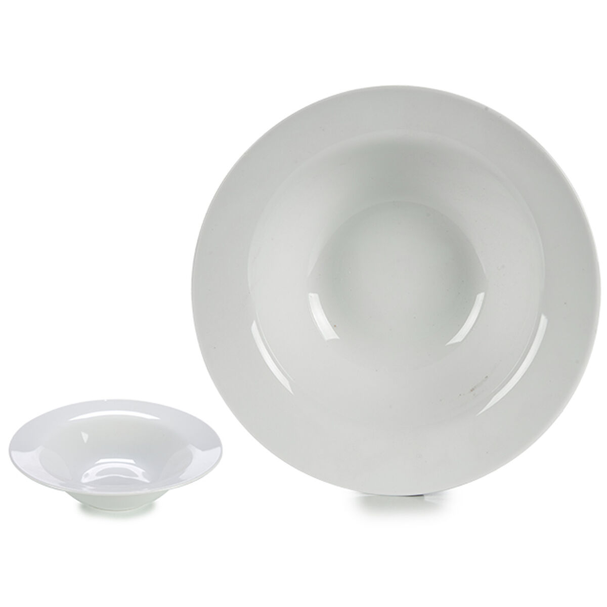 Pastatallrik Vit Porslin 23 x 6,5 x 23 cm (16 antal) - 2