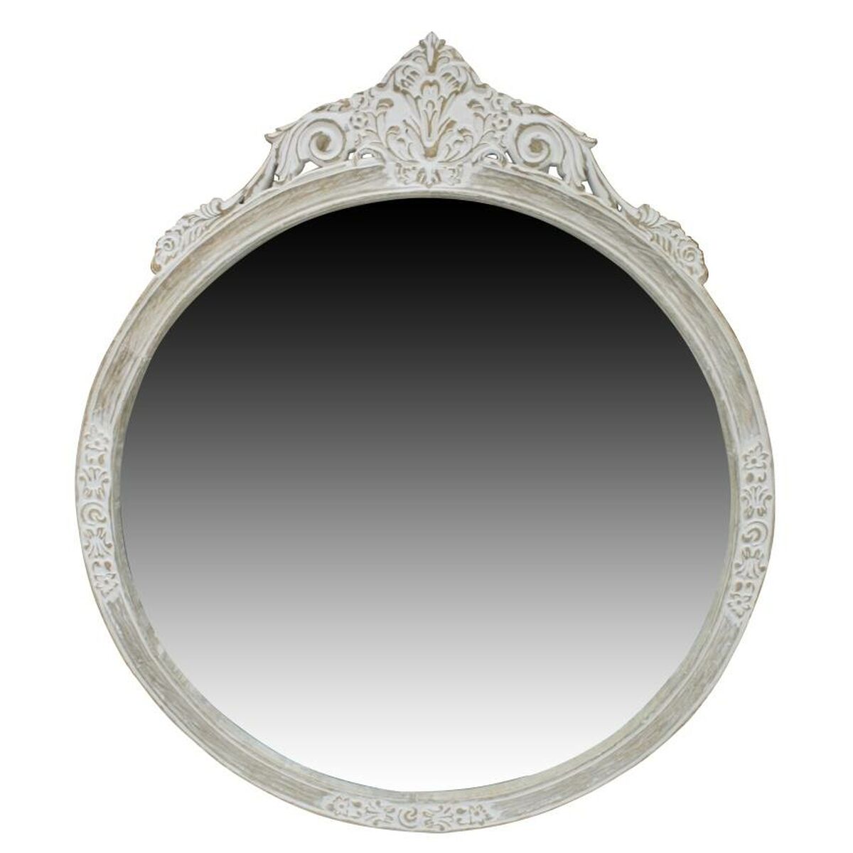 Väggspegel DKD Home Decor 76 x 3 x 86,35 cm Glas Vit Mangoträ Indier